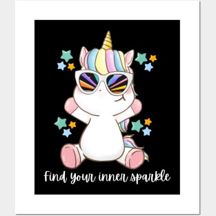 Find your inner sparkle unicorn Posters and Art